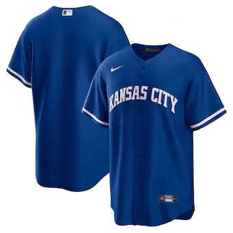 mens nike royal kansas city royals alternate replica team j